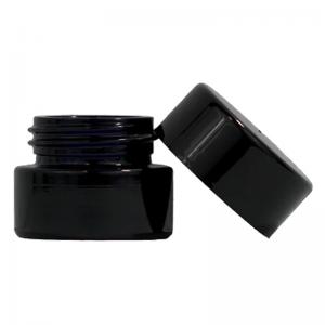Zwart UV CR glazen pot