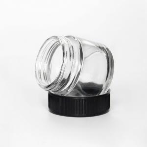 doorzichtige kindveilige glazen pot met kindveilige dop voor verpakking van gezichtscrème - Safecare
