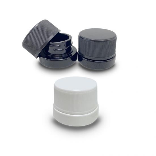 1 Gram Concentraat Container 5ml Witte Ronde Extractolie Glazen Pot met kindveilige deksel