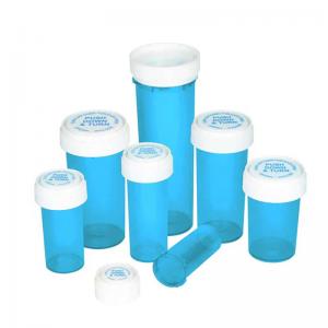 blauwe fles op recept omkeerbare tabletverpakking tweerichtingspillencontainer - Safecare