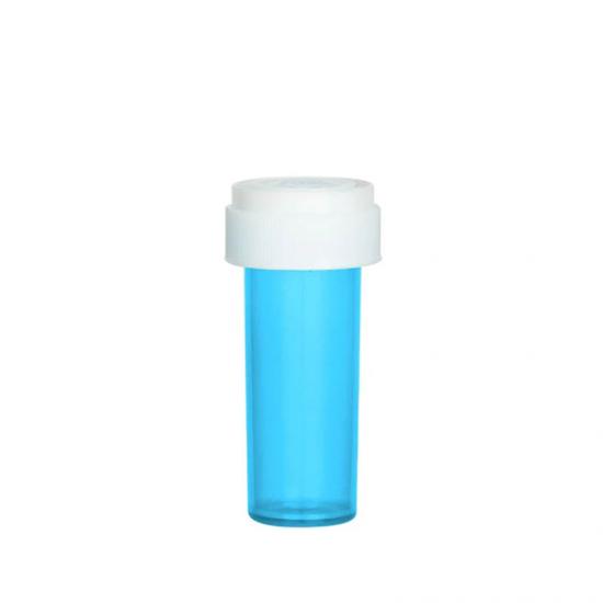 blauwe fles op recept omkeerbare tabletverpakking tweerichtingspillencontainer