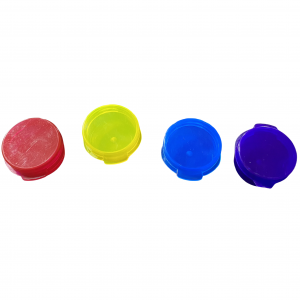 Plastic pot met klapdeksel