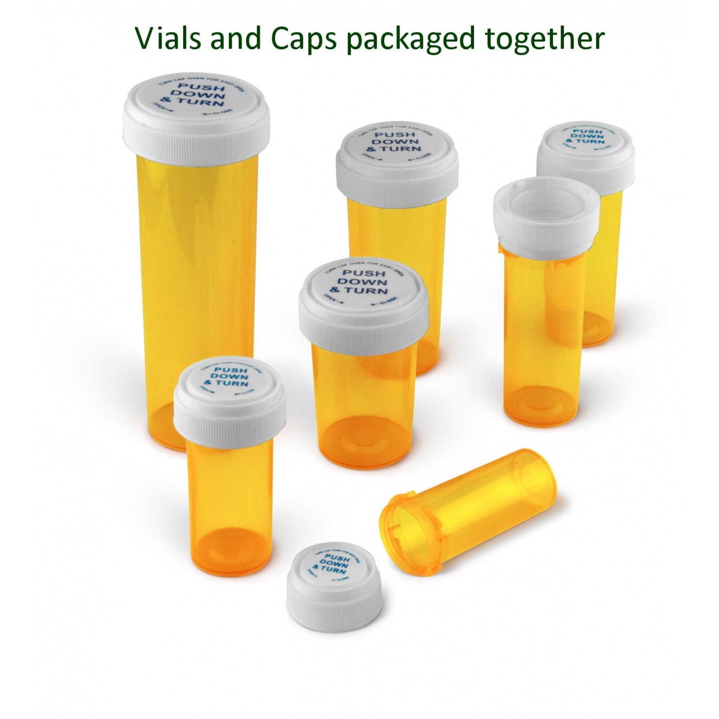 Omkeerbare 20dr-flacons voor medicijngebruik met kindveilige dop