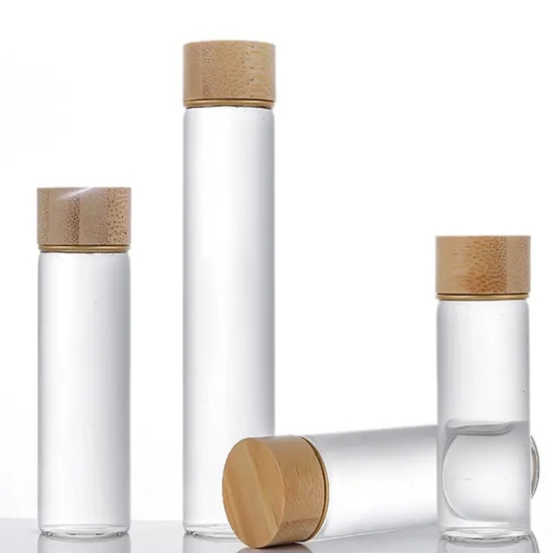 30 ml 50 ml 100 ml transparante, op maat gemaakte ronde, platte glazen reageerbuis voor levensmiddelen